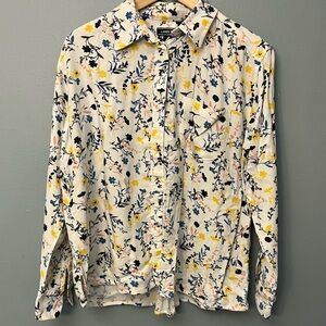 Lands’ End Floral Flannel Shirt